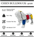 Sculpture Chien Bulldog UK Resine 90cm Statue - Mondrian - MUZZANO