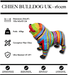 Sculpture Chien Bulldog UK Resine XXL 160cm Statue - Multicolore - MUZZANO