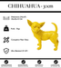 Sculpture Chien Chihuahua Resine 30cm Statue - Jaune - MUZZANO