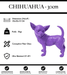 Sculpture Chien Chihuahua Resine 30cm Statue - Violet - MUZZANO