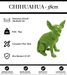 Sculpture Chien Chihuahua Resine 38cm Statue - Vert - MUZZANO