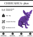 Sculpture Chien Chihuahua Resine 38cm Statue - Violet - MUZZANO