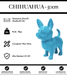 Sculpture Chien Chihuahua Resine 50cm Statue - Bleu Clair - MUZZANO