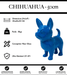 Sculpture Chien Chihuahua Resine 50cm Statue - Bleu - MUZZANO