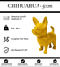 Sculpture Chien Chihuahua Resine 50cm Statue - Jaune - MUZZANO