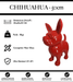 Sculpture Chien Chihuahua Resine 50cm Statue - Rouge - MUZZANO