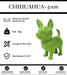 Sculpture Chien Chihuahua Resine 50cm Statue - Vert - MUZZANO
