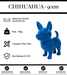 Sculpture Chien Chihuahua Resine XL 90cm Statue - Bleu Foncé - MUZZANO