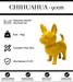 Sculpture Chien Chihuahua Resine XL 90cm Statue - Jaune - MUZZANO