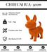 Sculpture Chien Chihuahua Resine XL 90cm Statue - Orange - MUZZANO