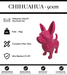 Sculpture Chien Chihuahua Resine XL 90cm Statue - Rose - MUZZANO