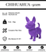 Sculpture Chien Chihuahua Resine XL 90cm Statue - Violet - MUZZANO
