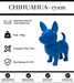Sculpture Chien Chihuahua Resine XXL 170cm Statue - Bleu Foncé - MUZZANO
