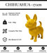 Sculpture Chien Chihuahua Resine XXL 170cm Statue - Jaune - MUZZANO