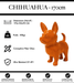 Sculpture Chien Chihuahua Resine XXL 170cm Statue - Orange - MUZZANO