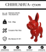 Sculpture Chien Chihuahua Resine XXL 170cm Statue - Rouge - MUZZANO