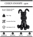 Sculpture Chien Snoopy 25cm Statue - Noir - MUZZANO