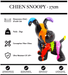 Sculpture Chien Snoopy 27cm Statue - Black Trash - MUZZANO