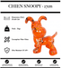 Sculpture Chien Snoopy 27cm Statue - Orange Graffiti - MUZZANO