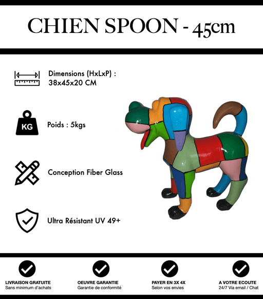 Sculpture Chien Snoopy 45cm Statue - Puzzle - MUZZANO