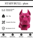 Sculpture Chien Staff Bull Resine 36cm Statue - Rose - MUZZANO