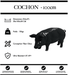 Sculpture Cochon Resine 100cm Statue - NOIR - MUZZANO