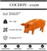 Sculpture Cochon Resine 100cm Statue - ORANGE - MUZZANO