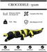 Sculpture Crocodile Resine 130cm Statue - Black & Yellow - MUZZANO