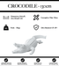 Sculpture Crocodile Resine 130cm Statue - Blanc - MUZZANO