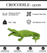 Sculpture Crocodile Resine 130cm Statue - Vert Clair - MUZZANO