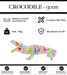Sculpture Crocodile Resine 130cm Statue - White Trash - MUZZANO