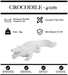 Sculpture Crocodile Resine 40cm Statue - BLANC - MUZZANO