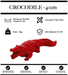 Sculpture Crocodile Resine 40cm Statue - Rouge - MUZZANO