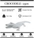 Sculpture Crocodile Resine XXL 215cm Statue - BLANC - MUZZANO