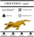 Sculpture Crocodile Resine XXL 215cm Statue - JAUNE - MUZZANO