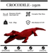 Sculpture Crocodile Resine XXL 215cm Statue - Rouge - MUZZANO