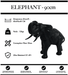 Sculpture Eléphant Resine 90cm Statue - NOIR - MUZZANO