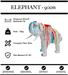 Sculpture Eléphant Resine 90cm Statue - White Trash - MUZZANO