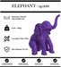 Sculpture Eléphant Resine XL 140cm Statue - VIOLET - MUZZANO