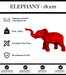 Sculpture Eléphant Resine XXL 180cm Statue - Rouge - MUZZANO