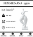 Sculpture Femme Nana Resine 135cm Statue - Blanc - MUZZANO