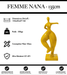 Sculpture Femme Nana Resine 135cm Statue - Jaune - MUZZANO