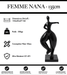 Sculpture Femme Nana Resine 135cm Statue - Noir - MUZZANO