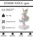 Sculpture Femme Nana Resine 55cm Statue - White Graffiti - MUZZANO