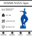 Sculpture Femme Nana Resine 85cm Statue - Bleu Foncé - MUZZANO