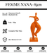 Sculpture Femme Nana Resine 85cm Statue - Orange - MUZZANO