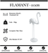 Sculpture Flamant Rose Resine 110cm Statue - BLANC - MUZZANO