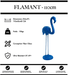Sculpture Flamant Rose Resine 110cm Statue - BLEU - MUZZANO