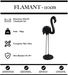 Sculpture Flamant Rose Resine 110cm Statue - NOIR - MUZZANO