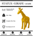 Sculpture Girafe Resine 110cm Statue - JAUNE - MUZZANO